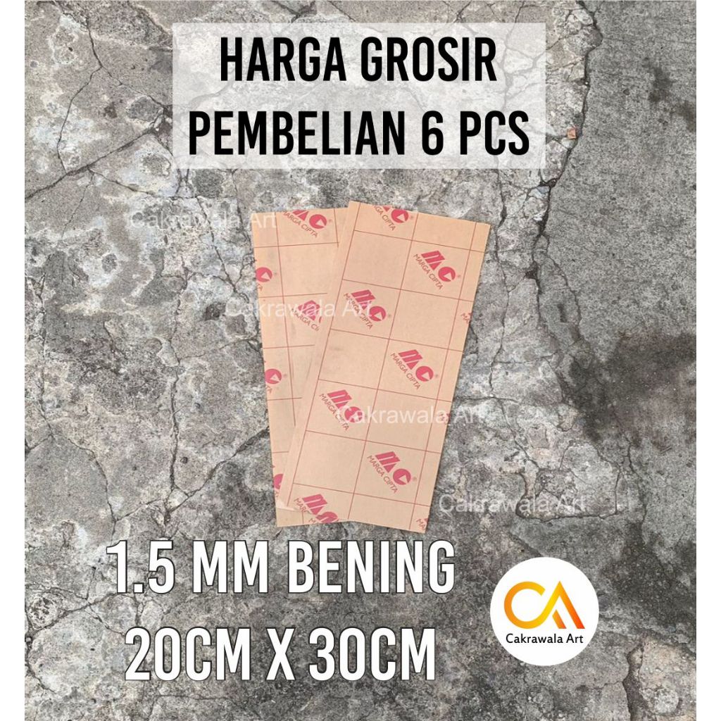 

Akrilik Lembaran Bening Tebal 1.5mm (20cm x 30cm) BERKWALITAS