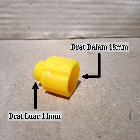 Konektor Sprayer (18mm Drat Dalam ke 14mm Drat Luar)