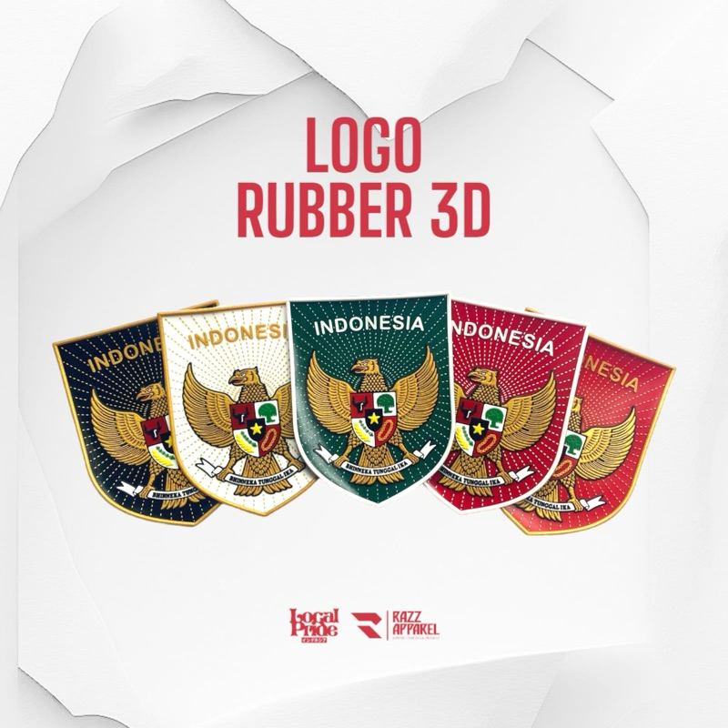 LOGO RUBBER 3D INDONESIA HEAT PRESS