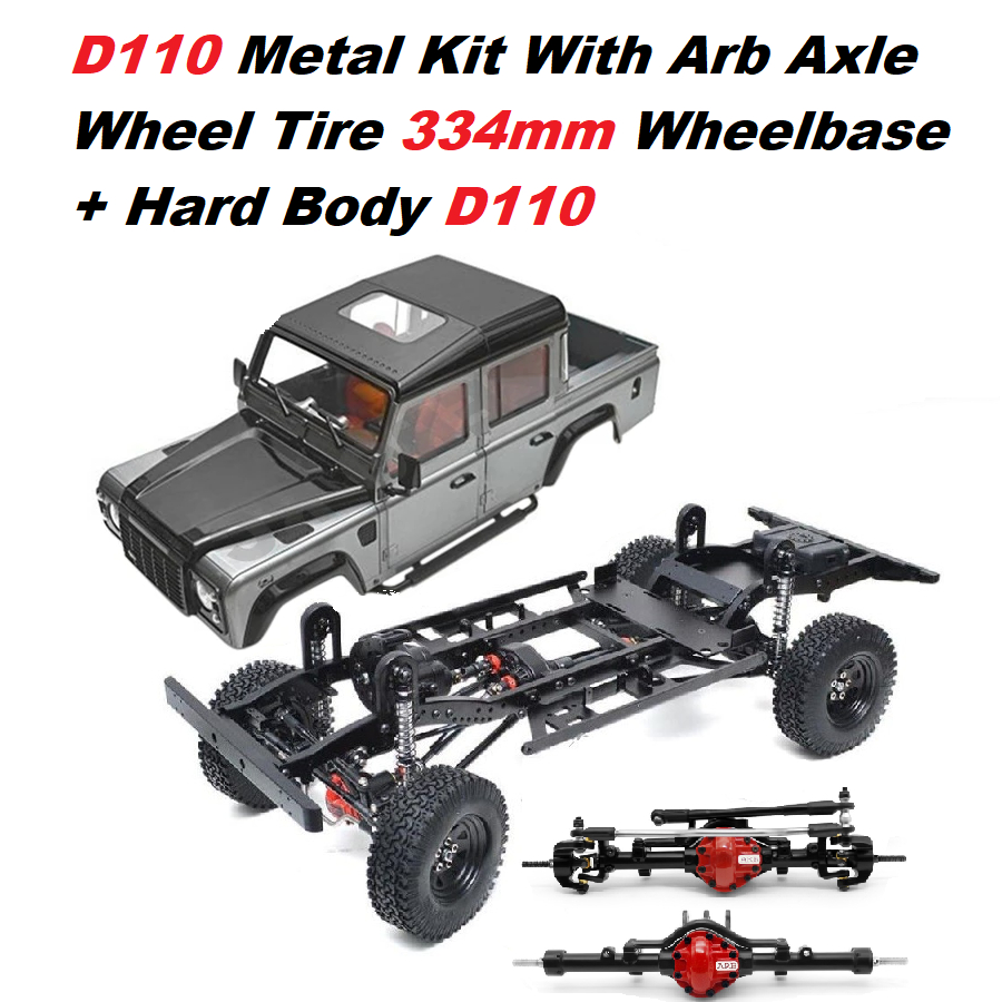 RC 1/10 ARTR D110 Land Rover Metal Chassis kit Adventure RC Car