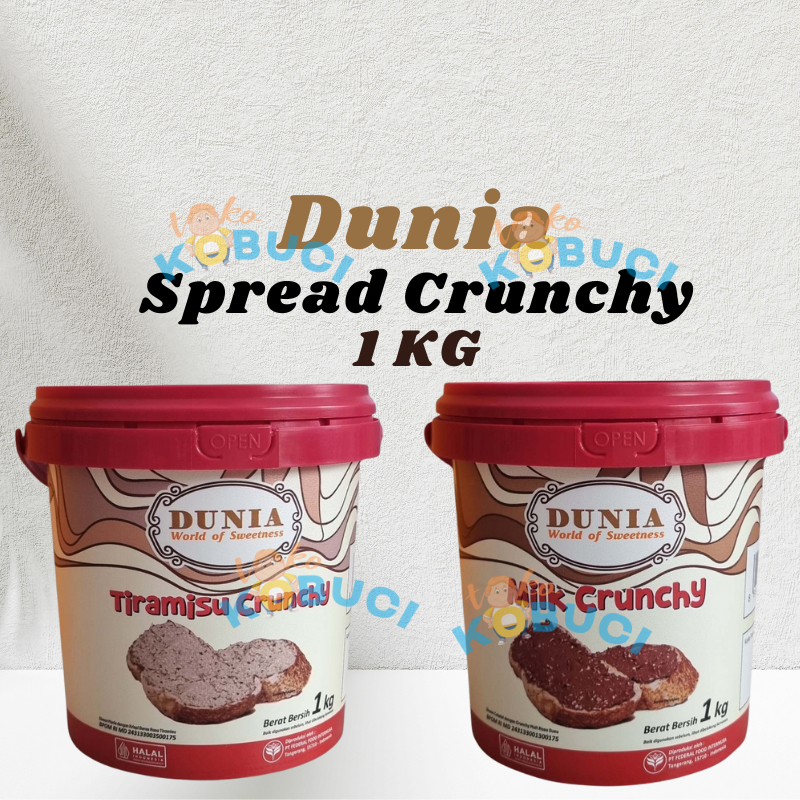

Dunia Spread Crunchy 1 Kg Selai Coklat Tiramisu Susu