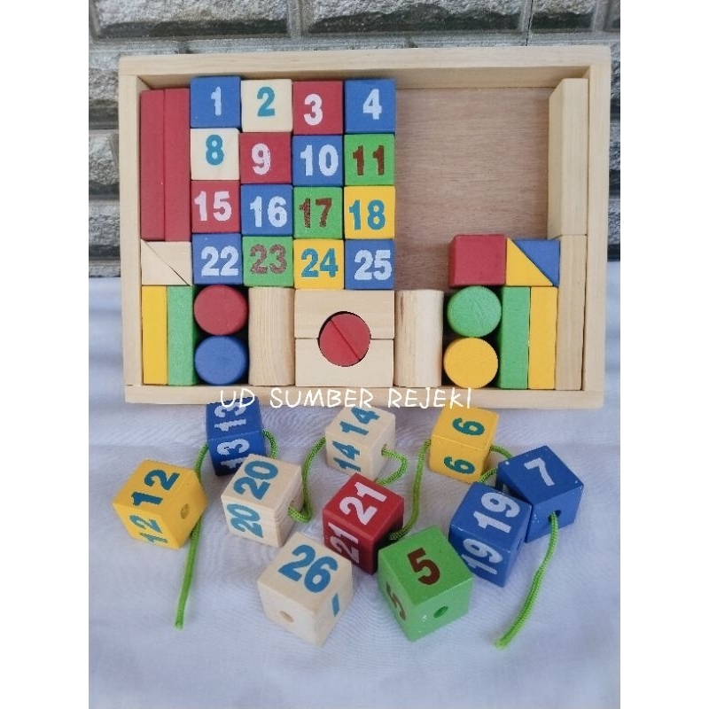 MAKNAN EDUKASI ANAK. BALOK MERONCE HURUF ABJAD