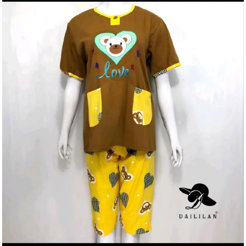 Foltashop. bajutidur - 1. 3/4 Daililan Standar | Baju Tidur Wanita Dewasa | Baju Tidur Daililan | Pi