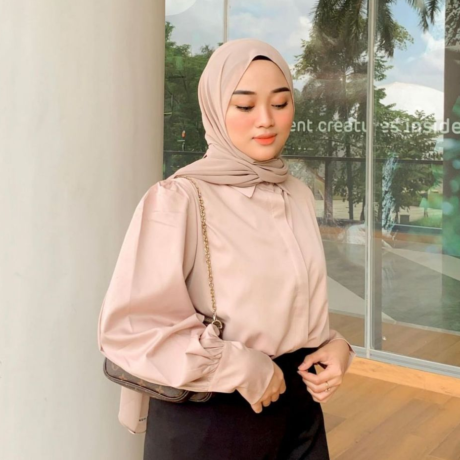 KEMEJA AUDRY RUFI BASIC SHIRT | KEMEJA RUFFLE RUFFY BLOUSE | KEMEJA BALON POLOS | AUDERY TOP