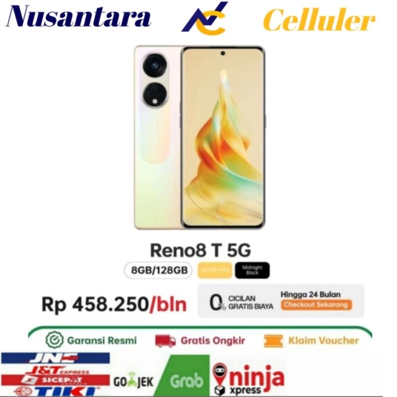 HP OPPO RENO 8T 5G RAM 8/128 GB[Oppo Reno 8T jaringan 5G] Garansi resmi