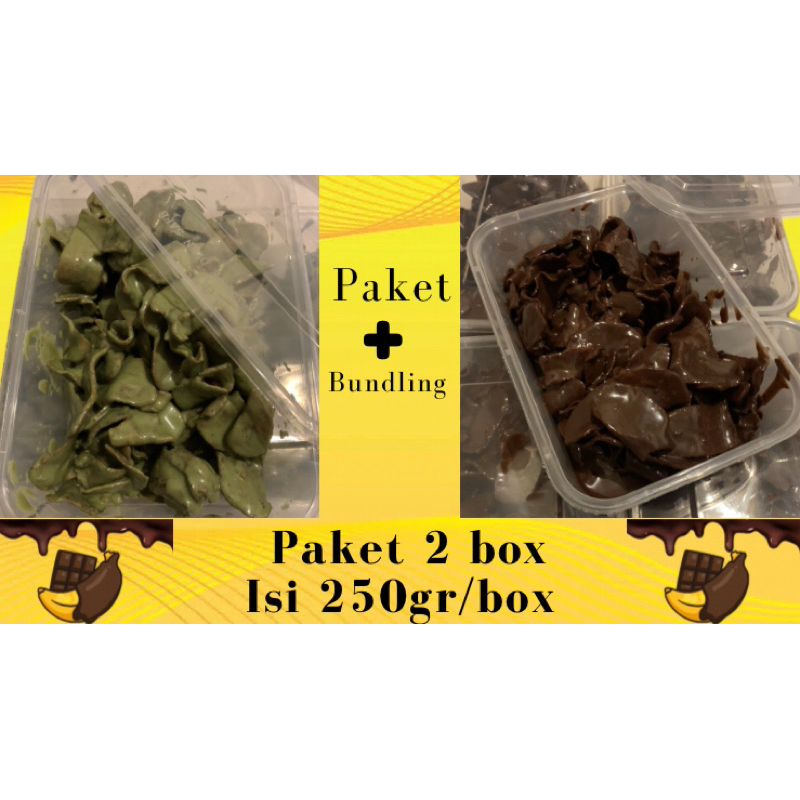 PAKET BUNDLING| kripik pisang coklat lumer kripik pisang kripik pisang coklat kripik coklat lumer coklat lumer cemilan pisang