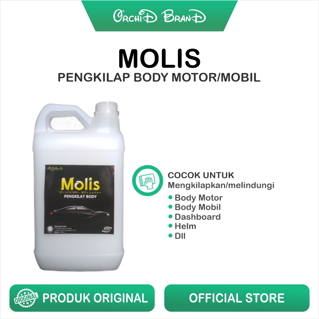 Pengkilap Body Motor Mobil Refill 5 Liter - Molis