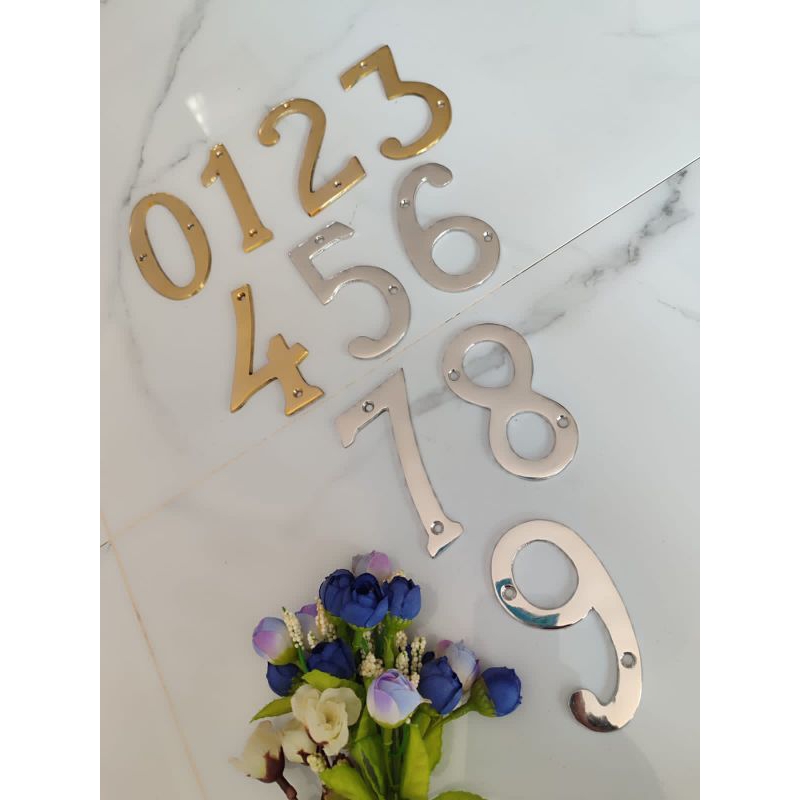 Nomor / Angka Huruf Plat Rumah / Nomor Pintu Apartemen Kuningan / Nomor Perumahan