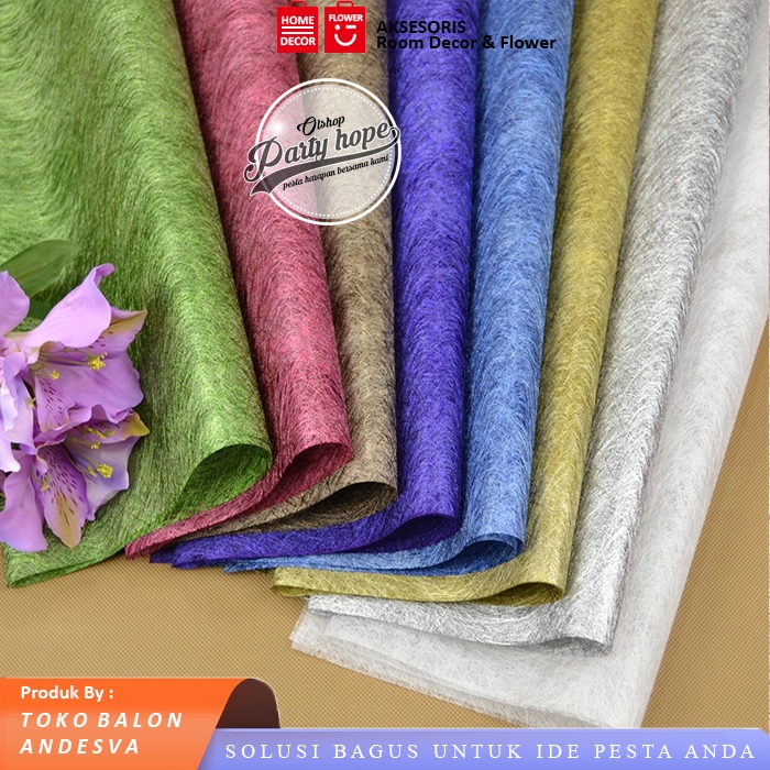 

[isi 20] Kertas Buket Bunga Serat Metalik / Tissue Cotton Paper FloweR