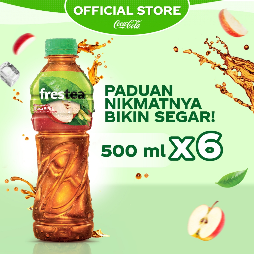 

Frestea Rasa Apel Minuman Teh - Botol 500ml x 6pcs