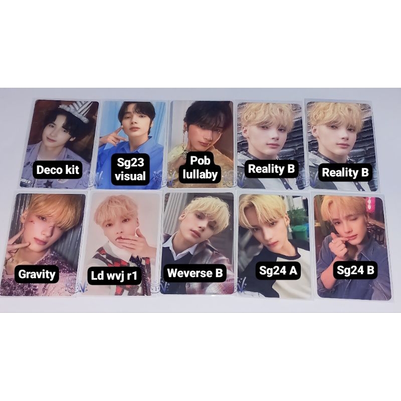 txt hueningkai official photocards | deco kit sg23 visual pob lullaby reality b gravity ld wvj r1 we