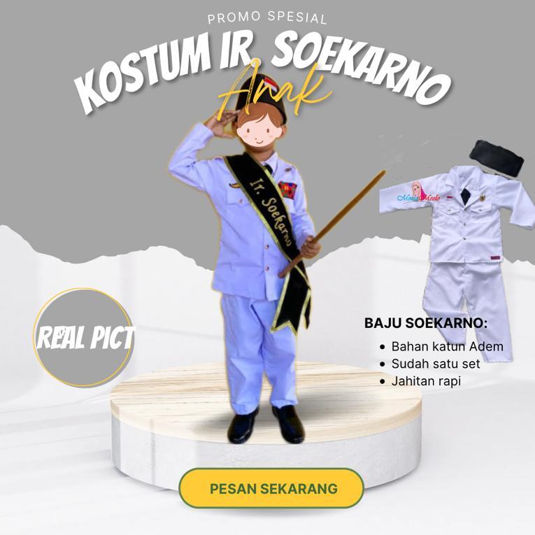 Berkualitas Kostum Soekarno Anak / Kostum Pahlawan Anak/Kostum Pejuang Anak Agustusan / Kemerdekaan
