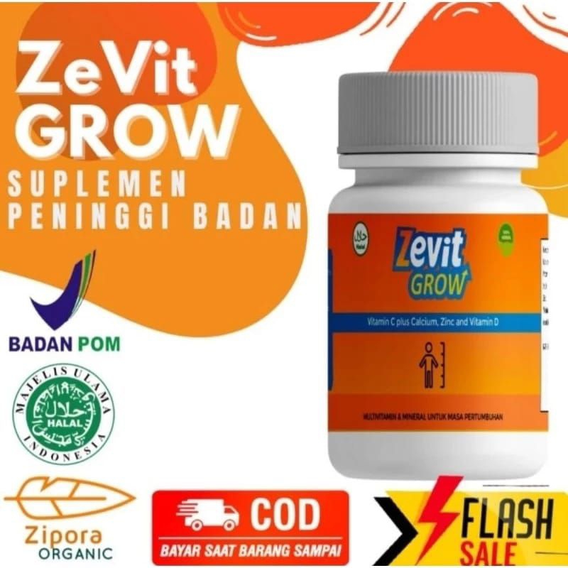 [ TERLARIS ] Peninggi Badan Zevit Grow 100% Original