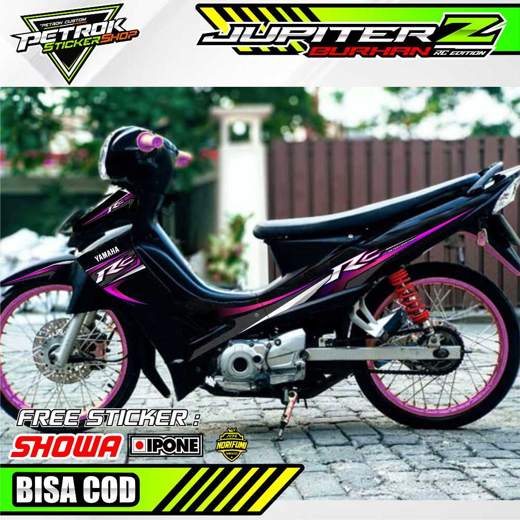 STRIPING VARIASI MOTOR JUPITER Z BURHAN RC EDITION / STICKER LIST VARIASI YAMAHA JUPITER Z BURHAN