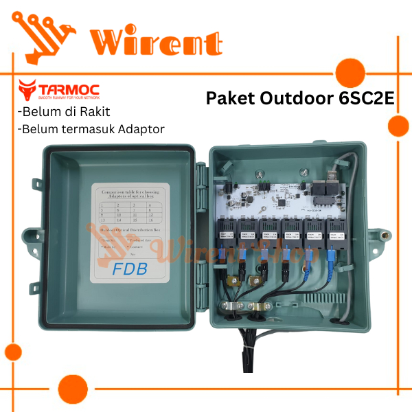 Paket Outdoor Tarmoc TMC-6SC2E POE in (5-24V)|6FO 2LAN Media Converter