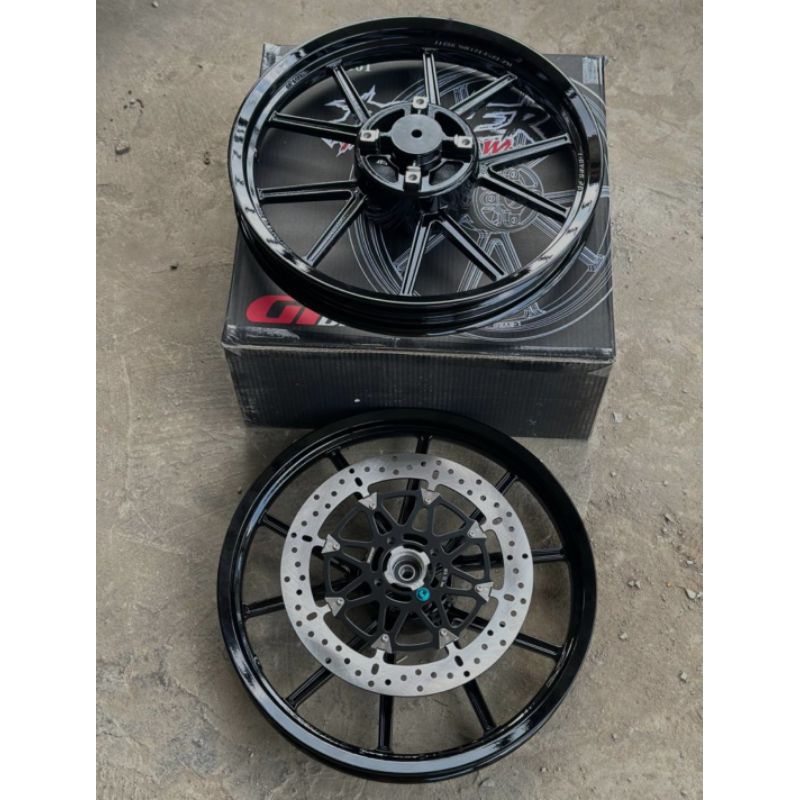 velg velk velek power drag1 drag-1 model GPwheel GP wheel GPwhell hitam PNP untuk ninjaR ninjaSS nin