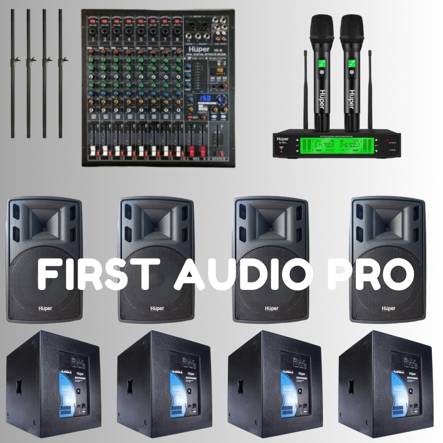 Paket 4 soundsystem Huper 15HA400 + Sub SRP118SE + Huper IG8
