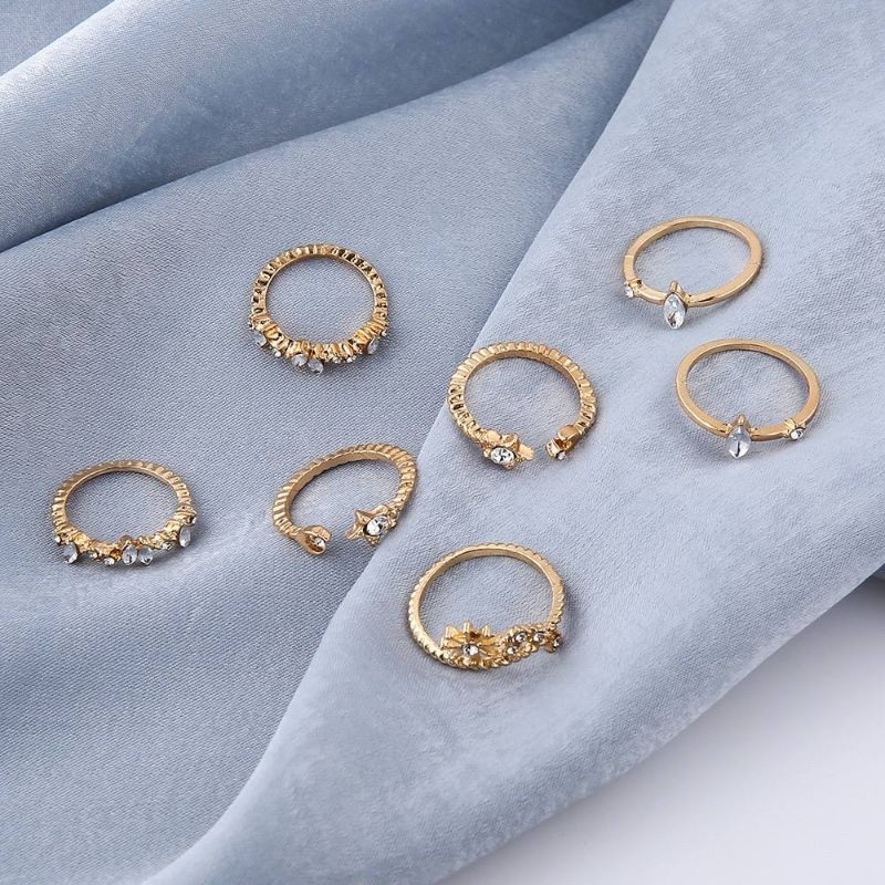 Cincin Gold Set 7 pcs korea