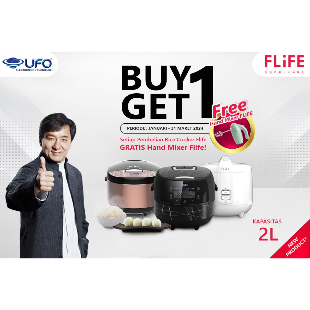 FLIFE RCWH2E Rice Cooker 2 Liter