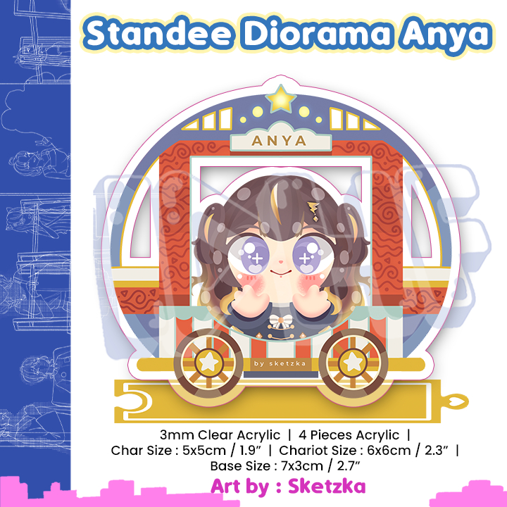 

Standee Diorama Anya - Standee Hololive - Sketzka