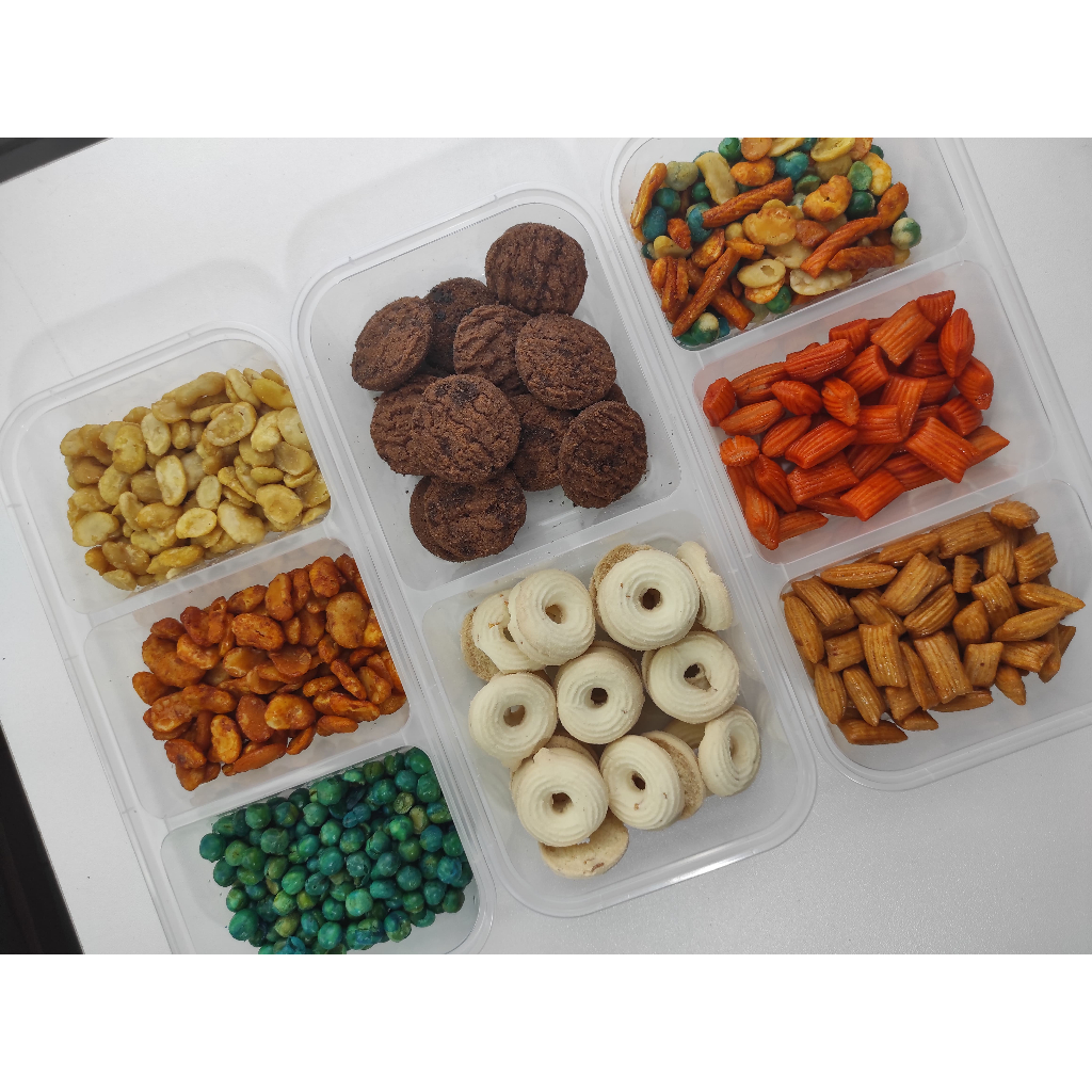 

PAKET 3 BOX SERBA KACANG & COOKIES / KEMASAN BOX TRANSPARAN