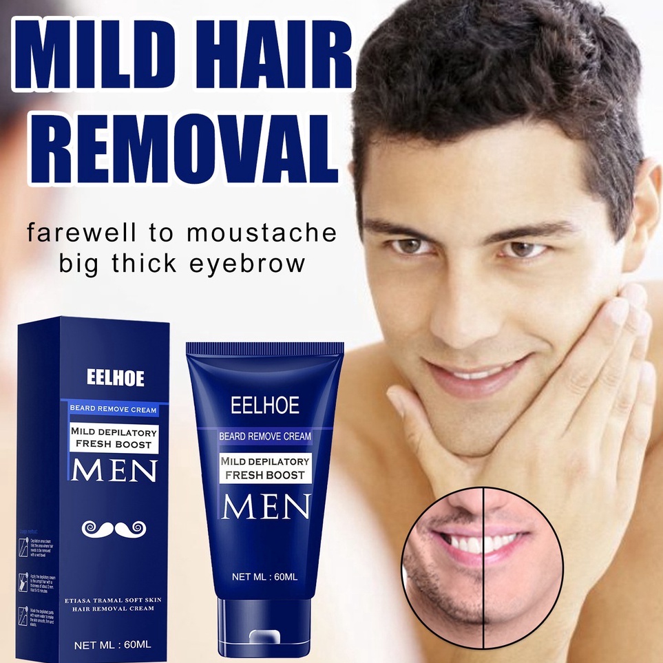 ART E79U EELHOE Krim Penghilang Bulu Jenggot Pria Permanen Hair Removal Cream Brewok Perontok Ketiak