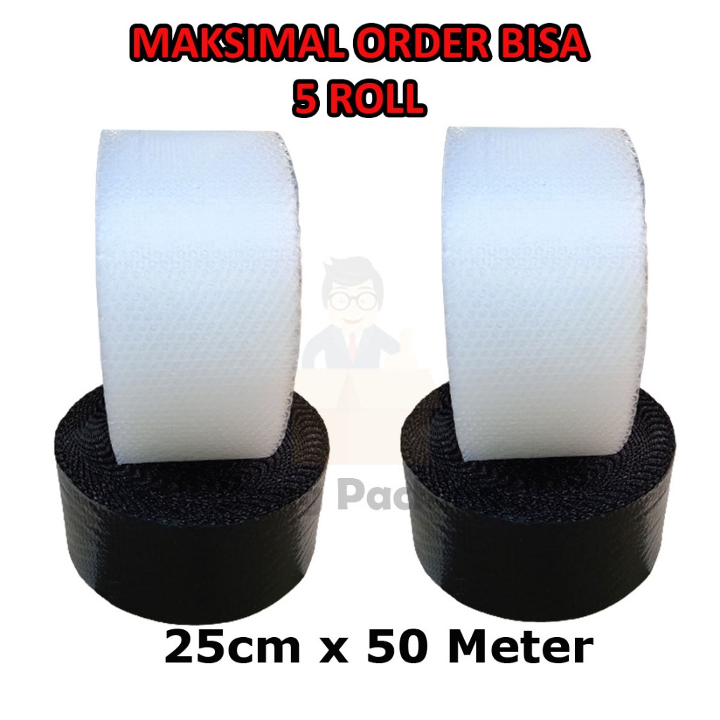 

bubble wrap 50M x 25cm ( Maksimal Order 5 Roll )