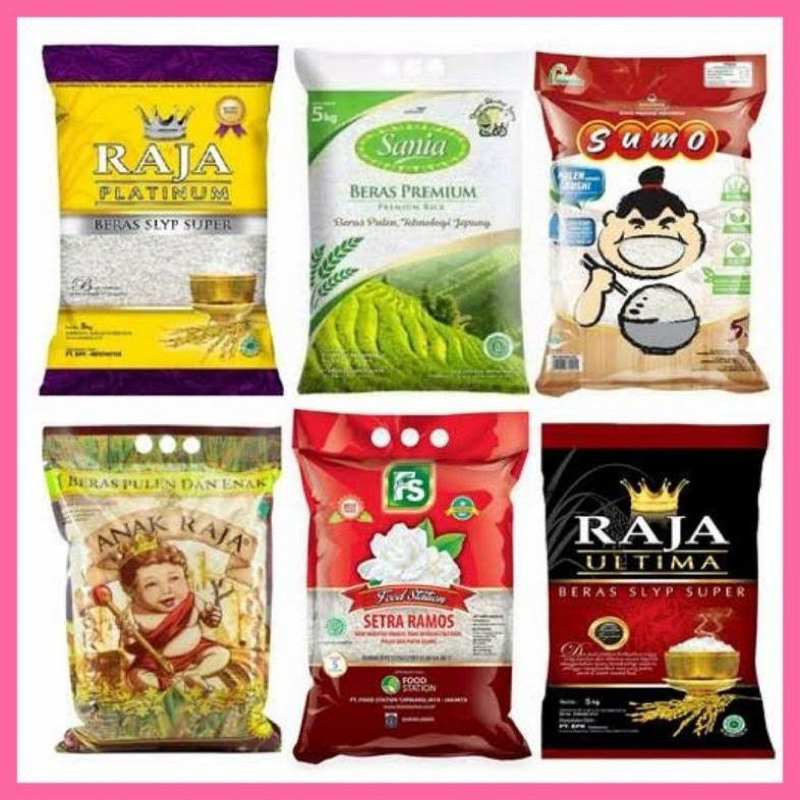 

Beras premium kemasan 5 kg pulen premium isntan bandung