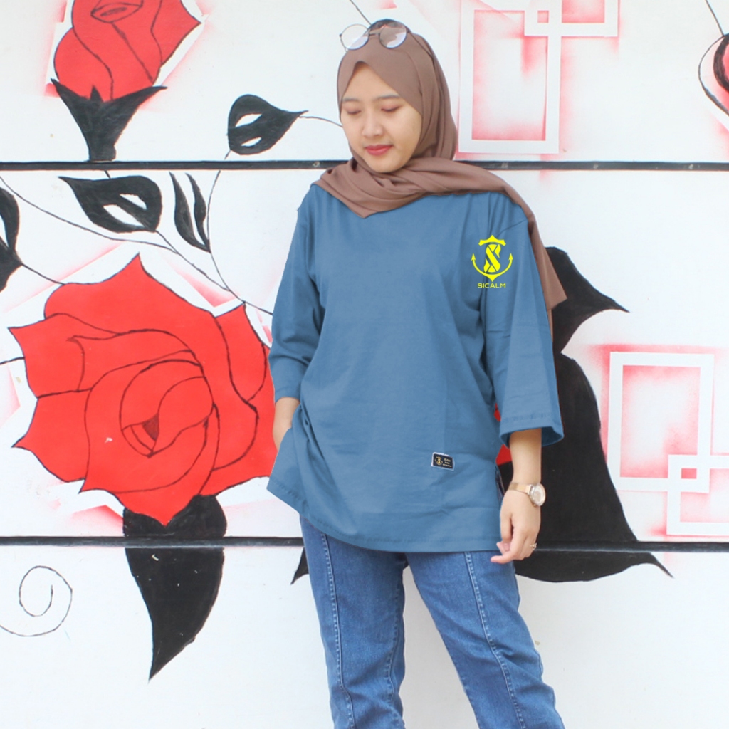 kaos cewek oversize kaus oversize wanita kaos polos longsleeve jumbo oversize lengan panjang termura