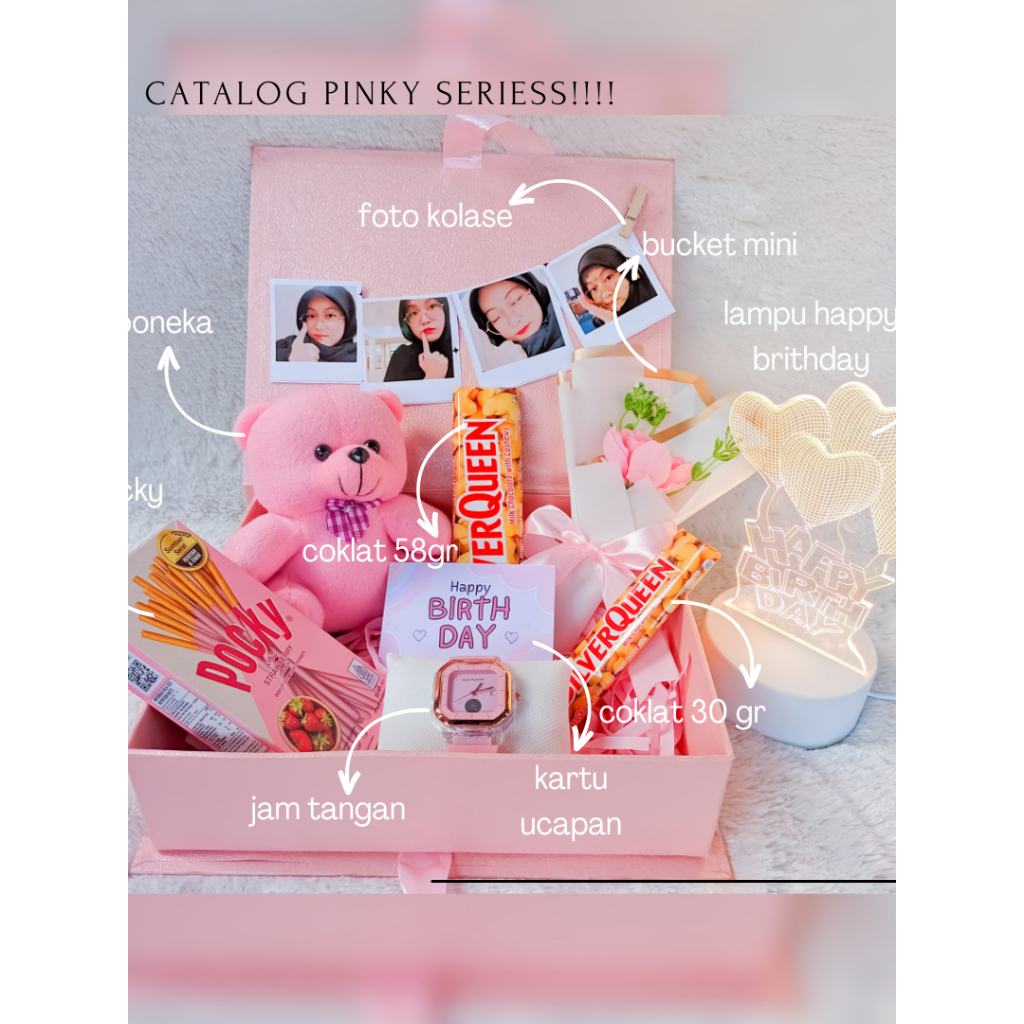 

Kado Ulang Tahun / Kado Anniversary/ Hampers Bunga boneka/Hadiah Ultah/Hadiah Wisuda/Hampers Lebaran