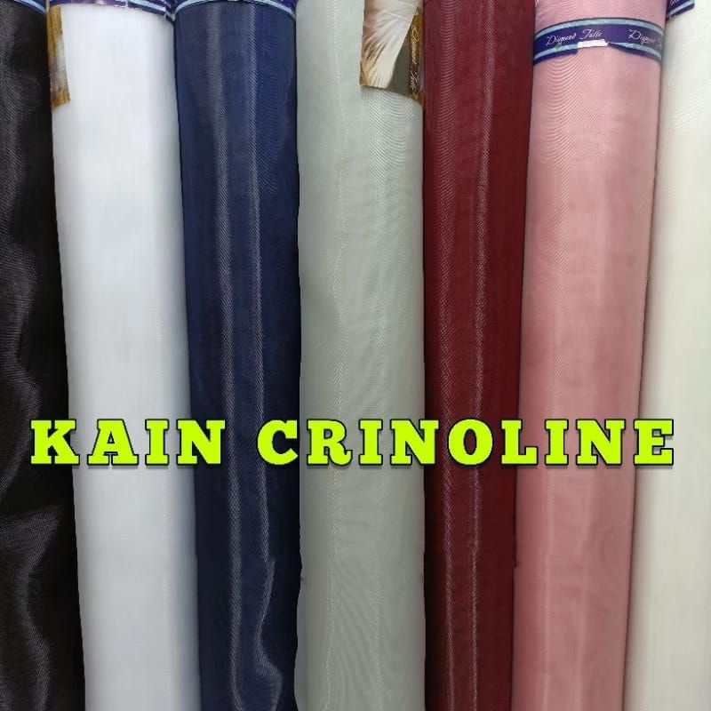 Kain Crinoline / Krinoline / Tille Kaku /Crinoline Segnet Yure / Pengembang Baju Pengantin