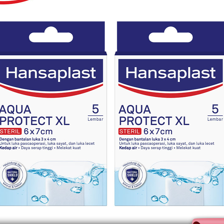 HANSAPLAST AQUA PROTECT STERIL XL 6X7CM | HANSAPLAST AQUA PROTECT STERIL XL | PLESTER LUKA BESAR/PAS