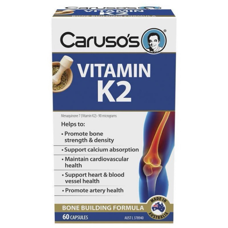Carusos Vitamin K2 60 Capsules - Original Australia