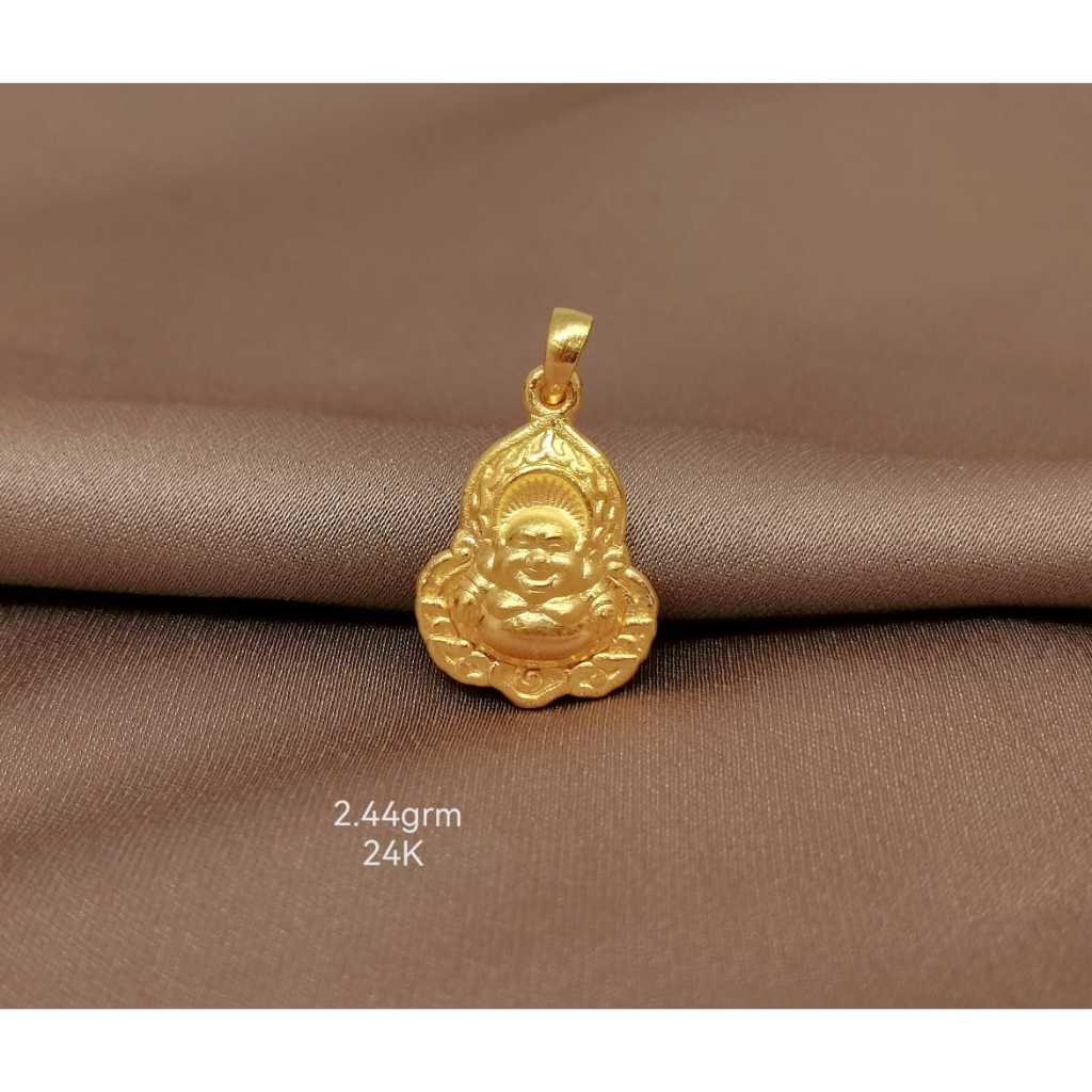 Liontin Buddha Emas Asli Hongkong 24 karat 999%