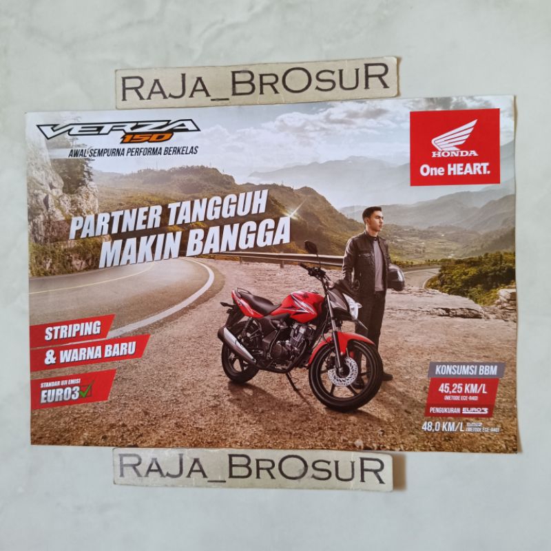Poster brosur katalog flyer Honda Verza 150 Verza150 2015