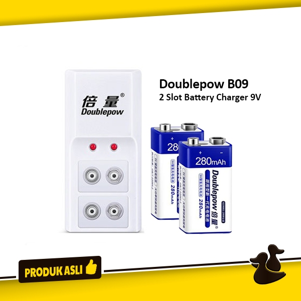 Doublepow Battery Charger 9V Baterai Kotak 9V Rechargeable isi Ulang