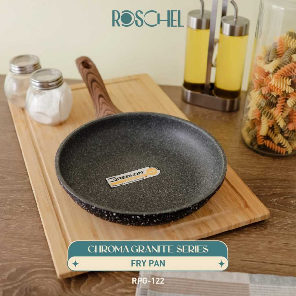 Roschel Fry Pan Wajan Granit Marble Chroma