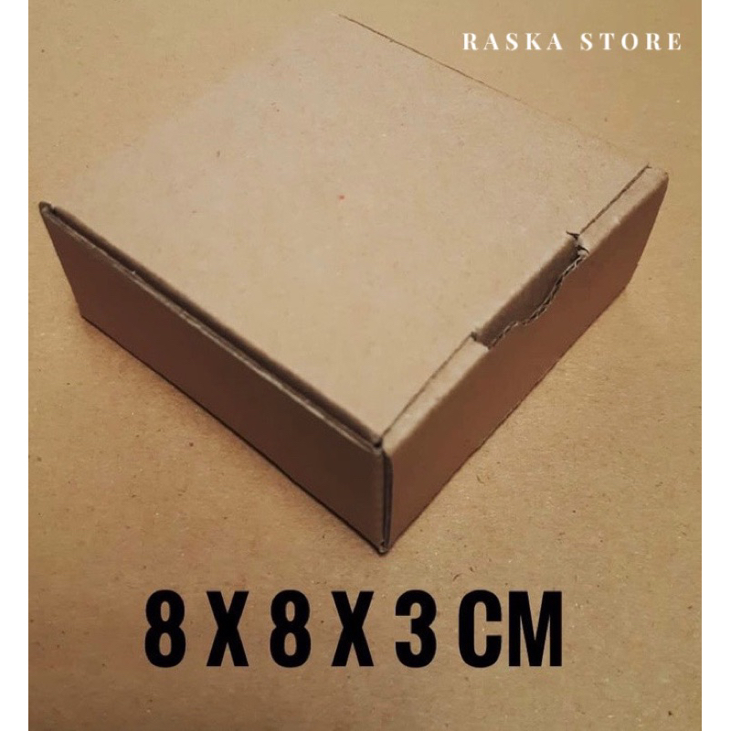 

Kardus Box Karton UK: 8x8x3 Cm Model Diecut