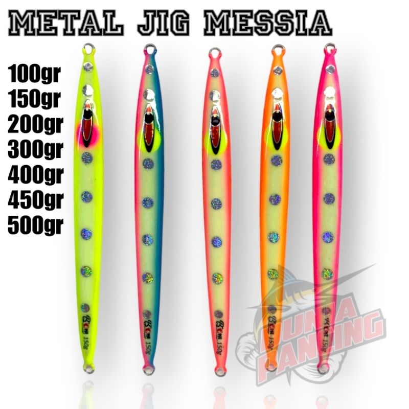 Umpan Pancing Metal Jig Messia 100/150/200 Gram Full GID Slow Jigging Fast Jigging