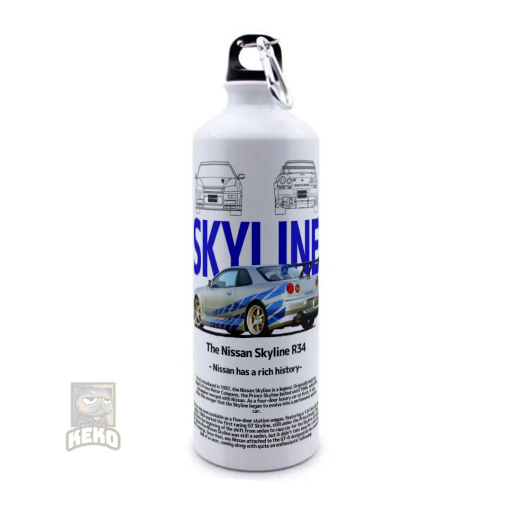 Botol Sport Car Nissan skyline R34 Paul walker