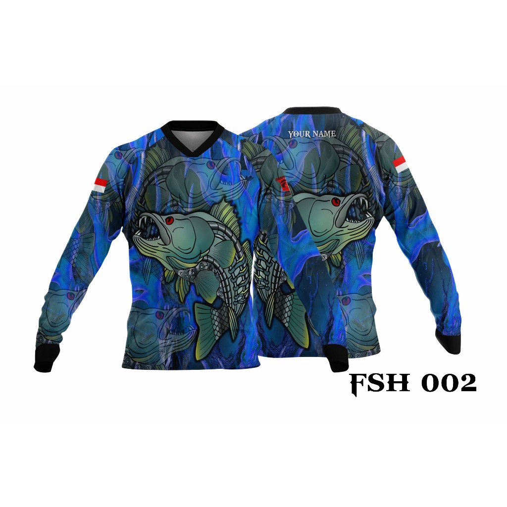 KAOS MANCING / BAJU FISHING ORIGINAL SUBLIME COSTUM NAMA DAN LOGO