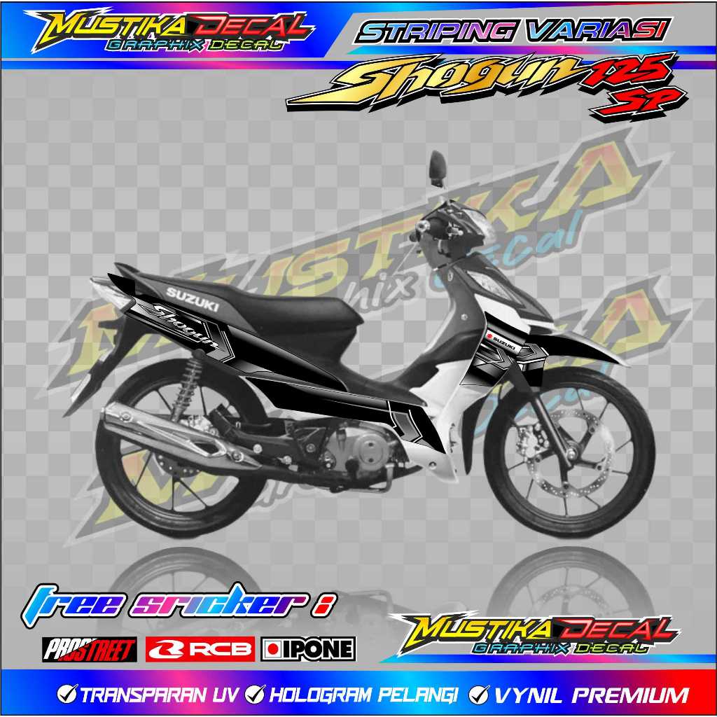 STRIPING VARIASI SUZUKI SHOGUN 125 SP / STIKER LIST MOTOR SHOGUN 125 SP
