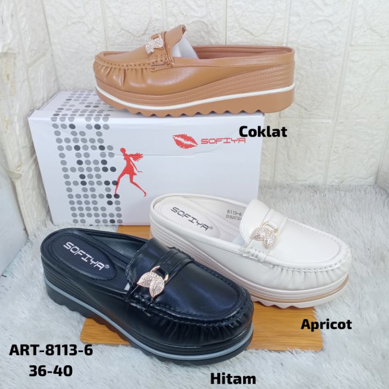 sandal wedges bustong wanita sofiya 8113-6