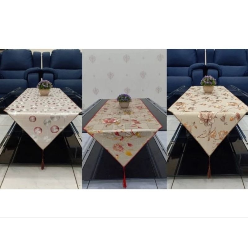 Taplak meja runer|taplak meja plastik 40x150cm