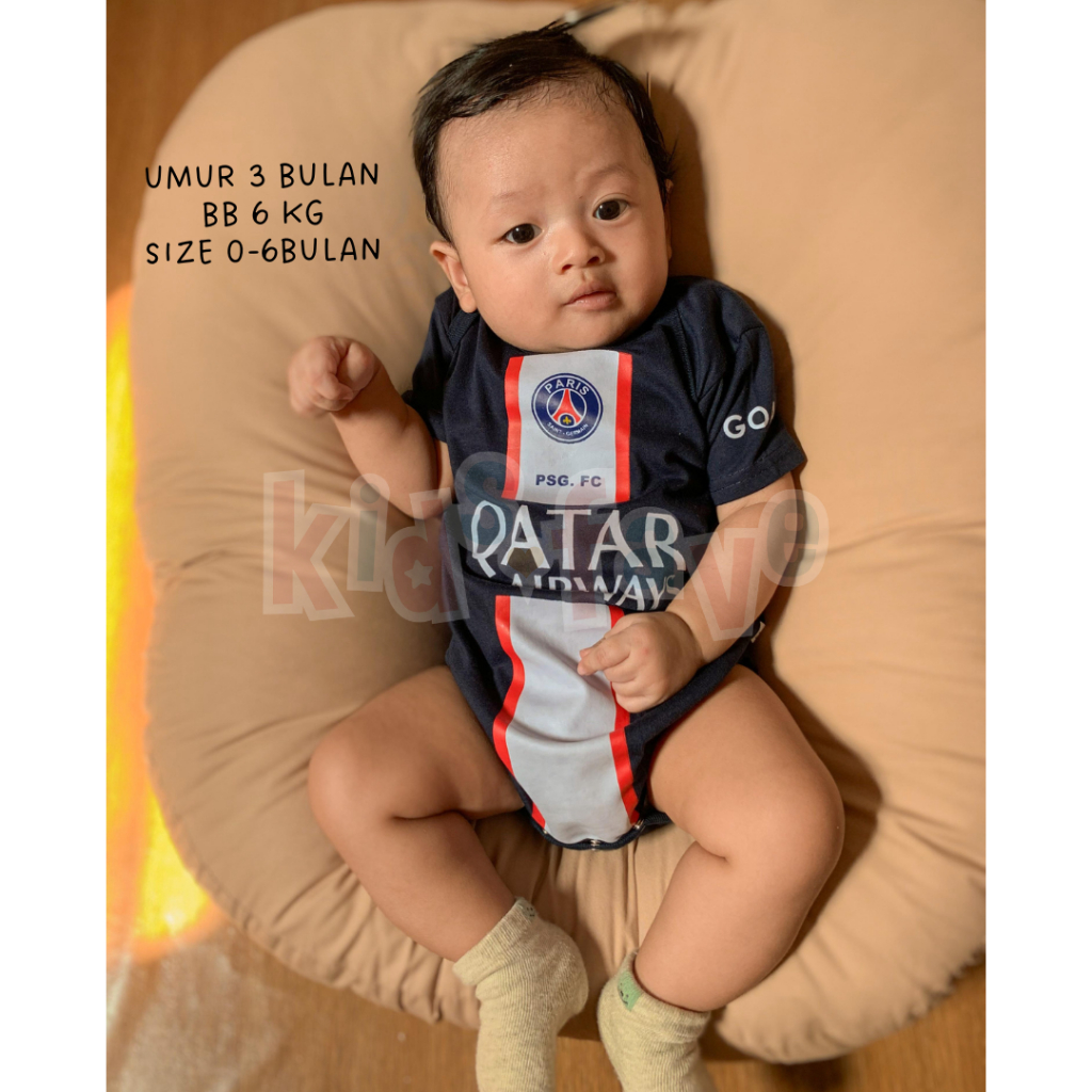 Grade Ori Jumper Bola Bayi / Jersey Bola Baby / Set Jumper Bayi Argentina Laki / Baju Bola Bayi /