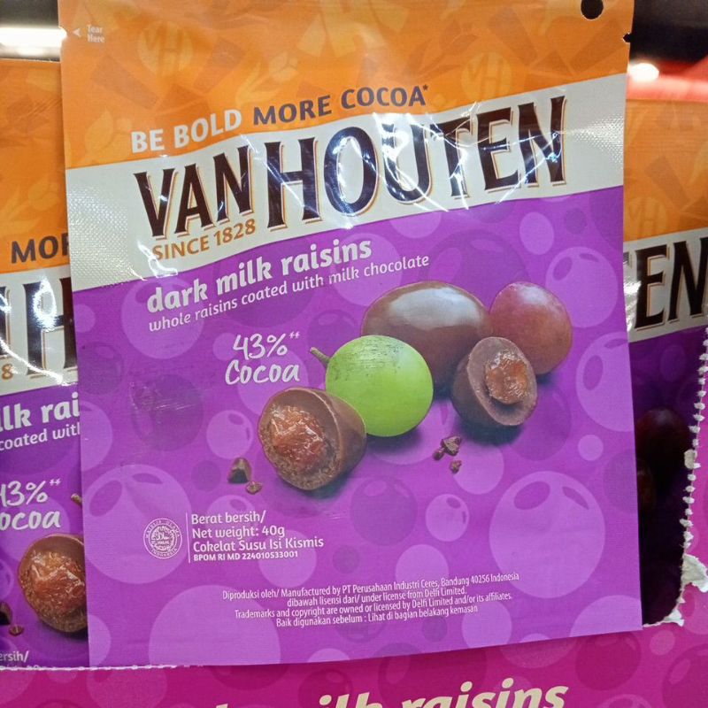 

Van Houten Dark Milk Raisins 40g