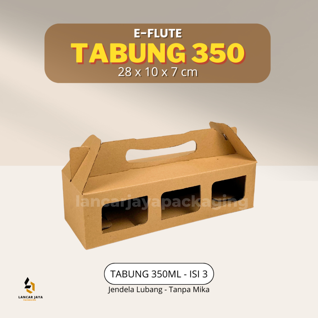 

Box Jinjing Gable Toples Jar 350 ml gram Tabung Isi 3 28x10x7 cm