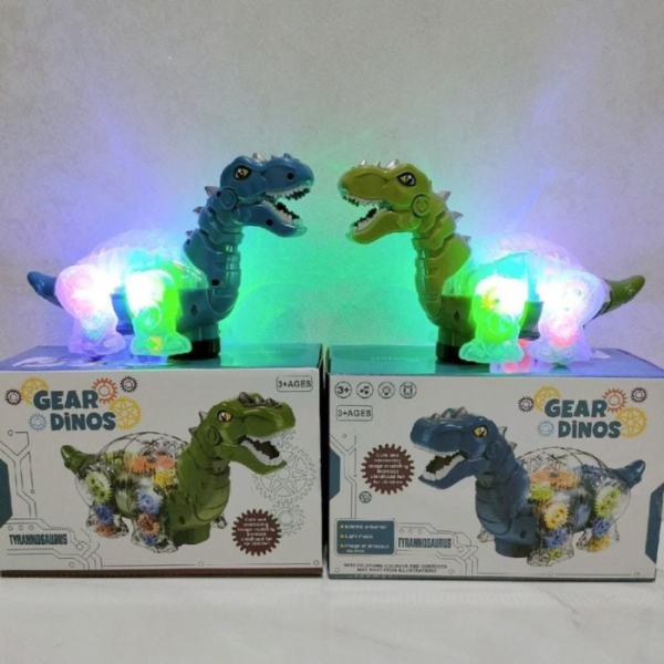 

Unik Mainan Anak Gear Dinos Transparan Lampu Musik Dan Bisa Berjalan - TANPA BUBBLE Diskon