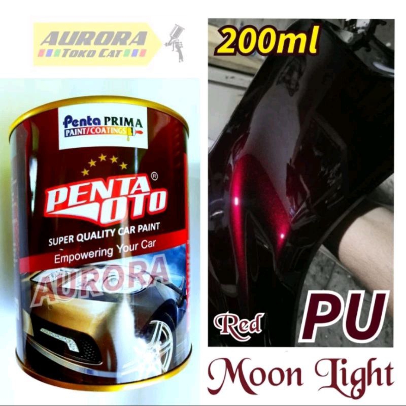 Cat PU Moonlight Red Penta Oto Merah Moon Light Maroon 200ml Kemasan Ecer