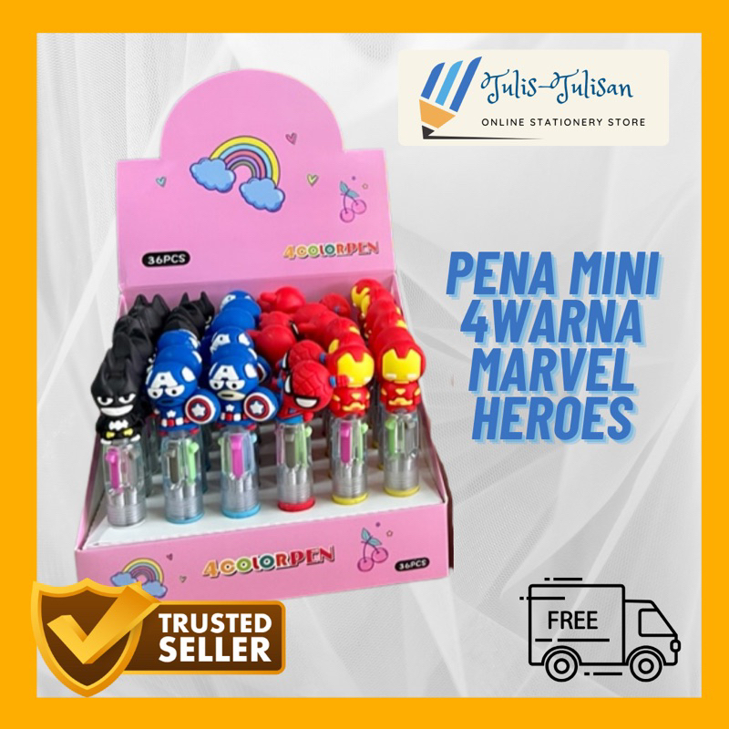 

Pena Mini 4 warna Marvel Heroes Fancy Lucu Murah